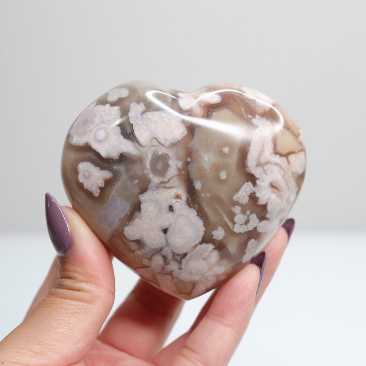 Flower Agate Heart 111*