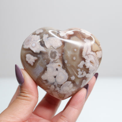 Flower Agate Heart 111*