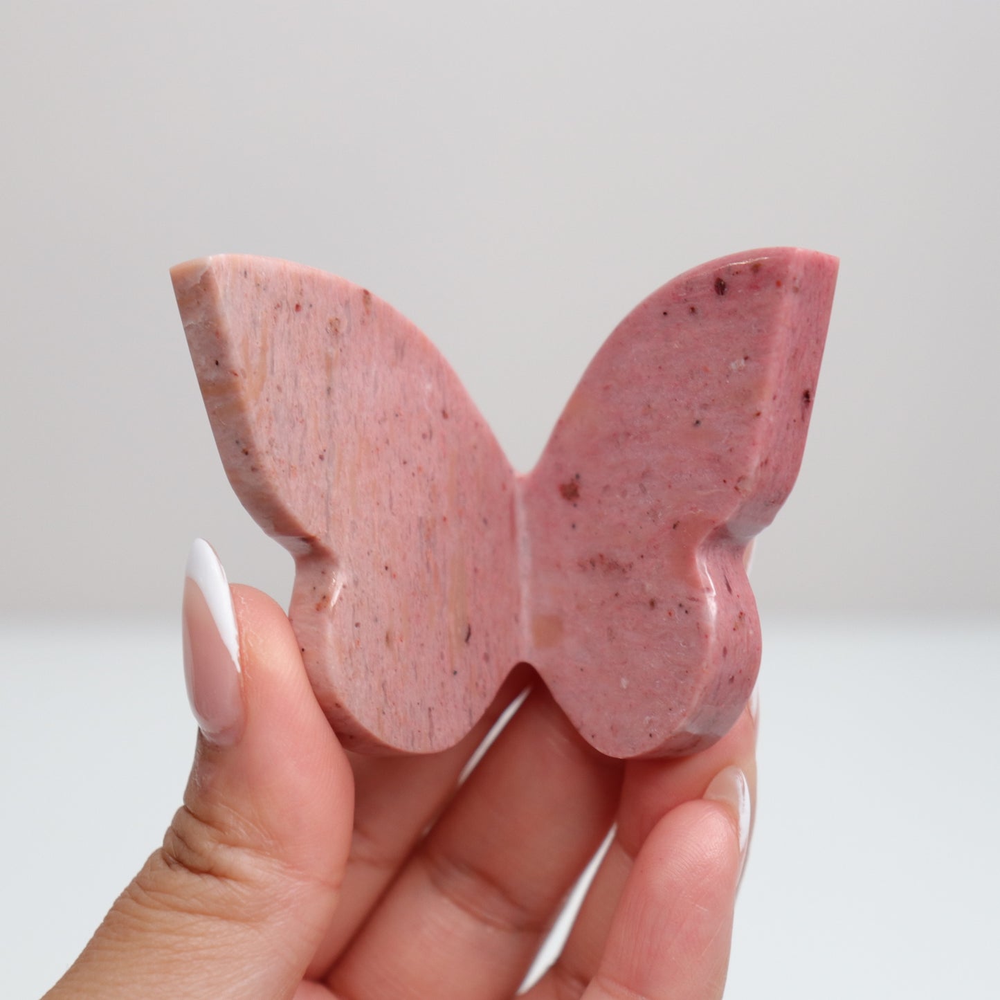 Pink Petrified Wood Butterfly E