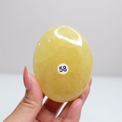 Lemon Calcite Palm Stone | 58