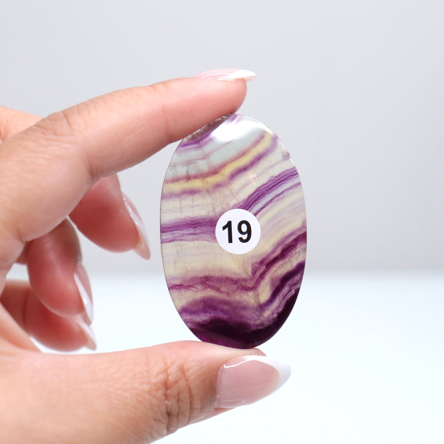 Fluorite Palm Stone | 19