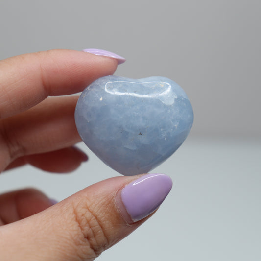 Blue Calcite Heart A