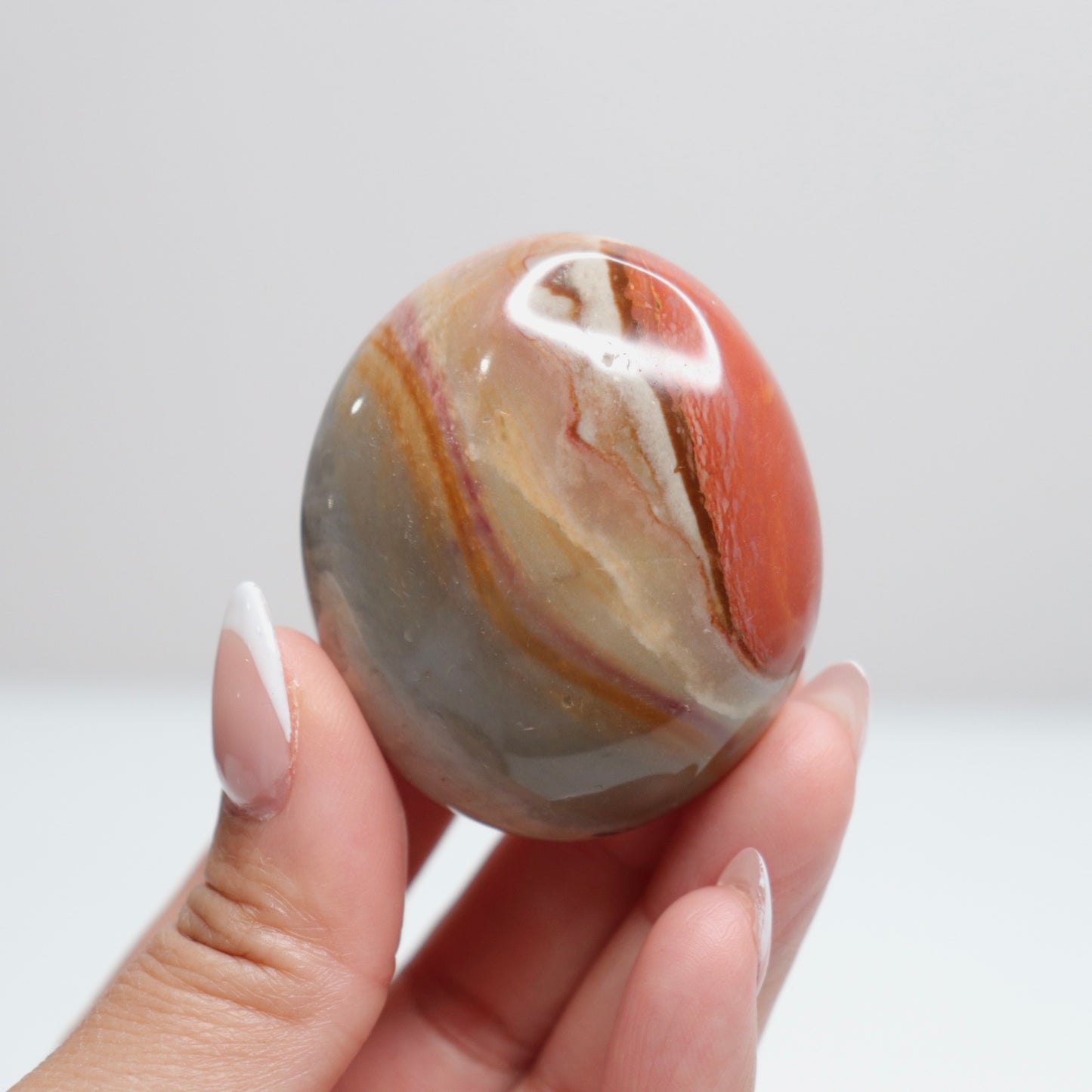 Polychrome Jasper Palm Stone | 12