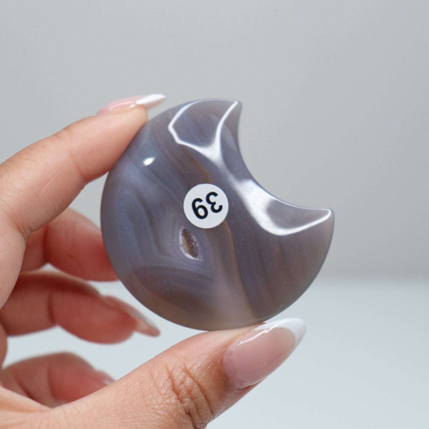 Druzy Agate Moon 39