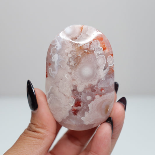 Flower Agate Palm Stone | 35