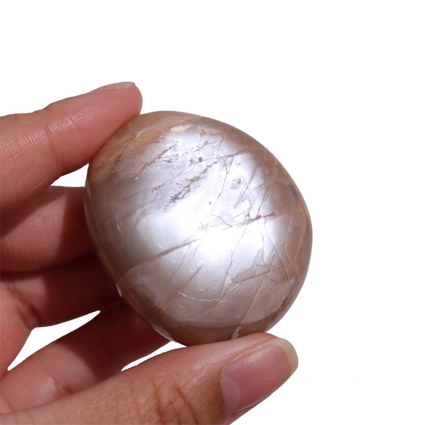 Peach Moonstone Palm Stone | 2