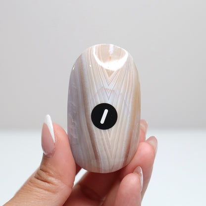 Banded Agate Palm Stone | i
