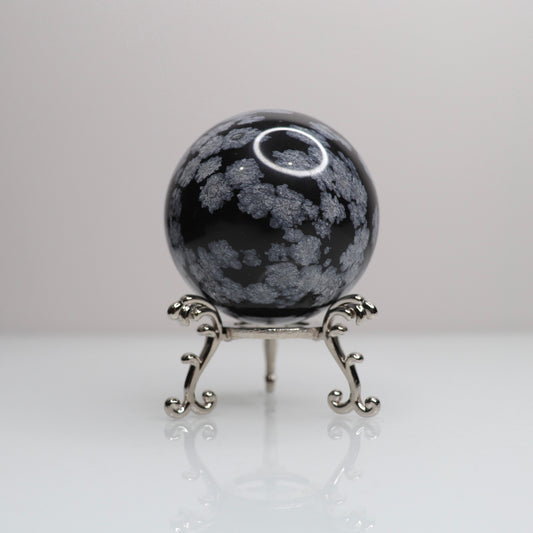 Snowflake Obsidian Sphere | 67