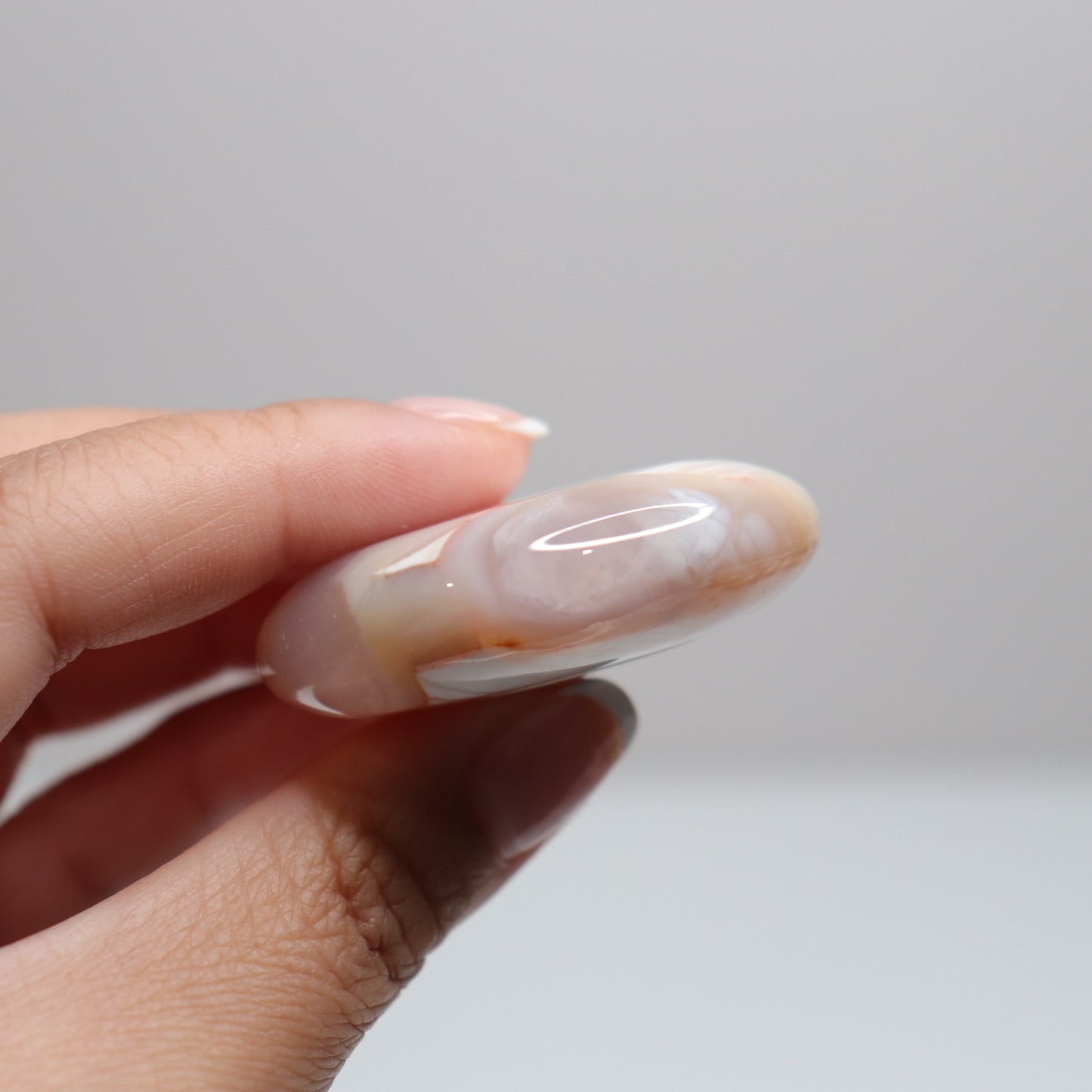 Flower Agate Round Palm | 17