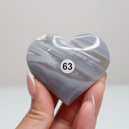Banded Agate Heart 63