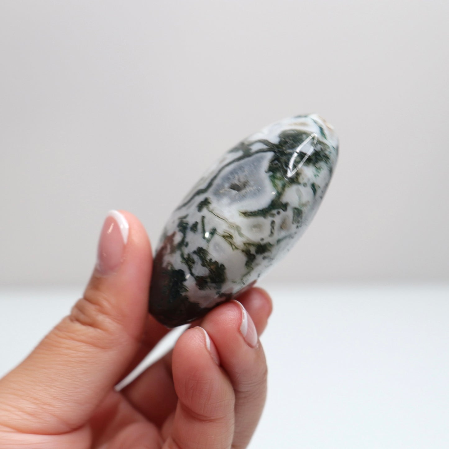Moss Agate Palm Stone | 50