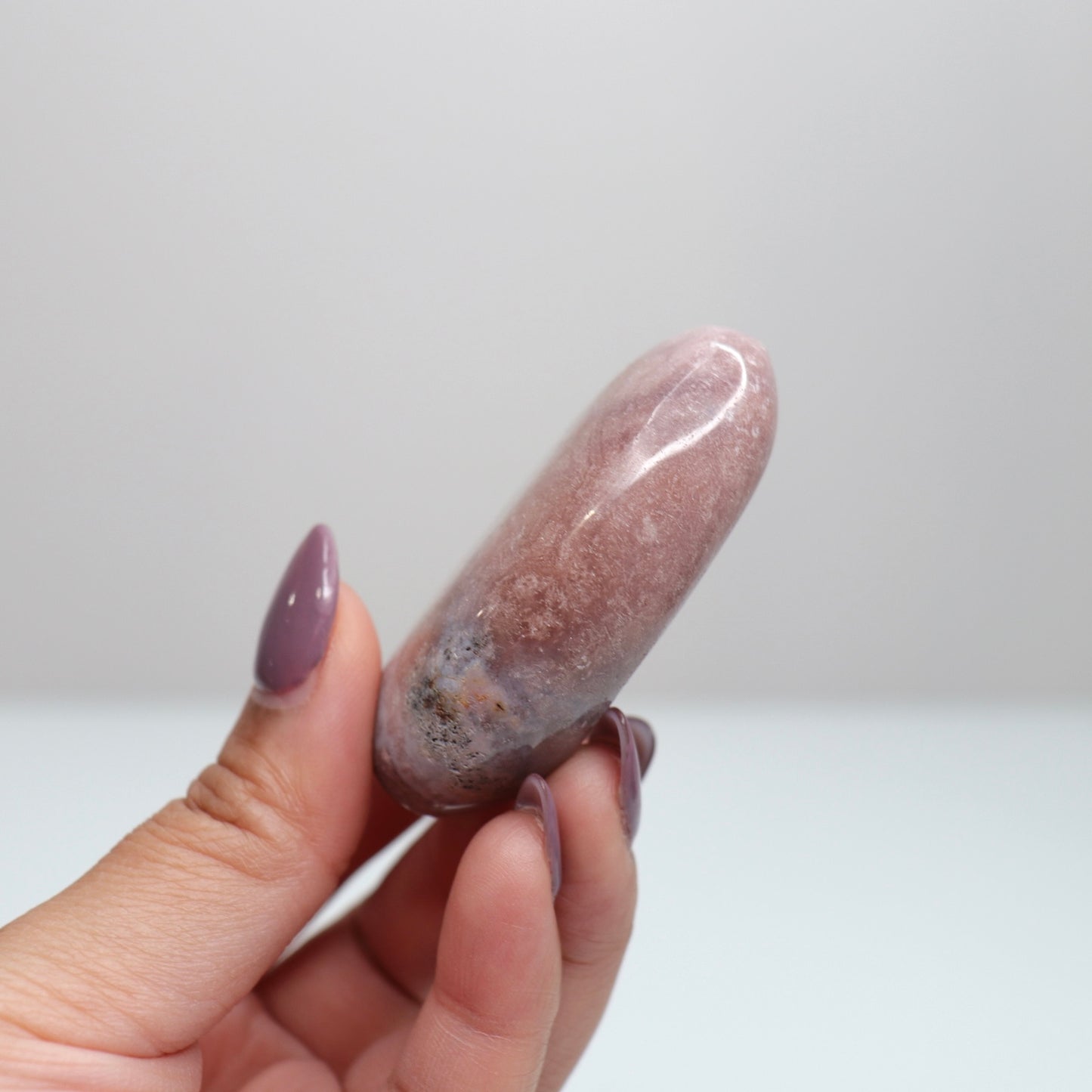 Pink Amethyst Palm Stone | 13