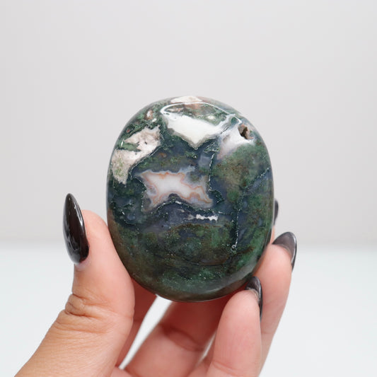Moss Agate Palm Stone 27