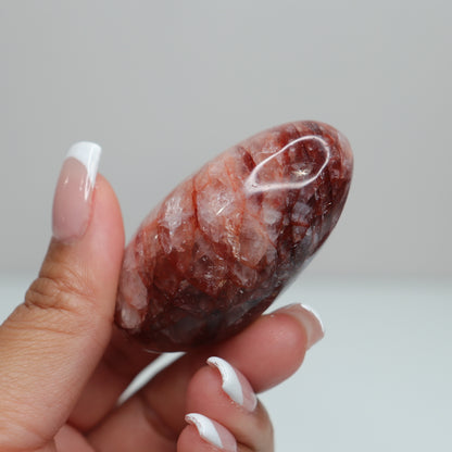 Hematoid Quartz Palm Stone | 15
