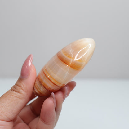 Orange Aragonite Palm Stone | 63*