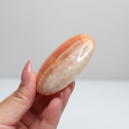 Orange Aragonite Palm Stone | 62