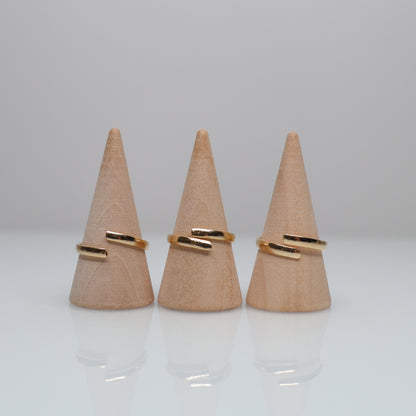 18k Plated Faceted Smoky Quartz Rings