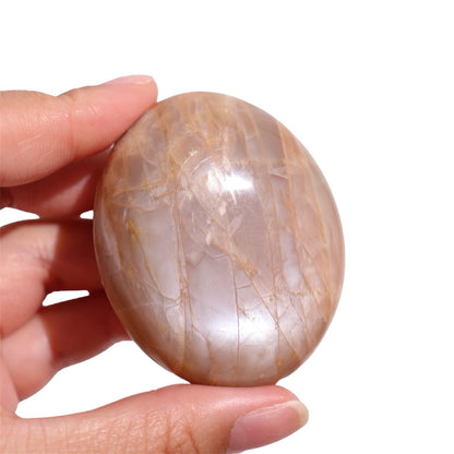 Peach Moonstone Palm Stone | 11