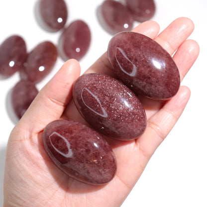 Strawberry Quartz Palm Stones