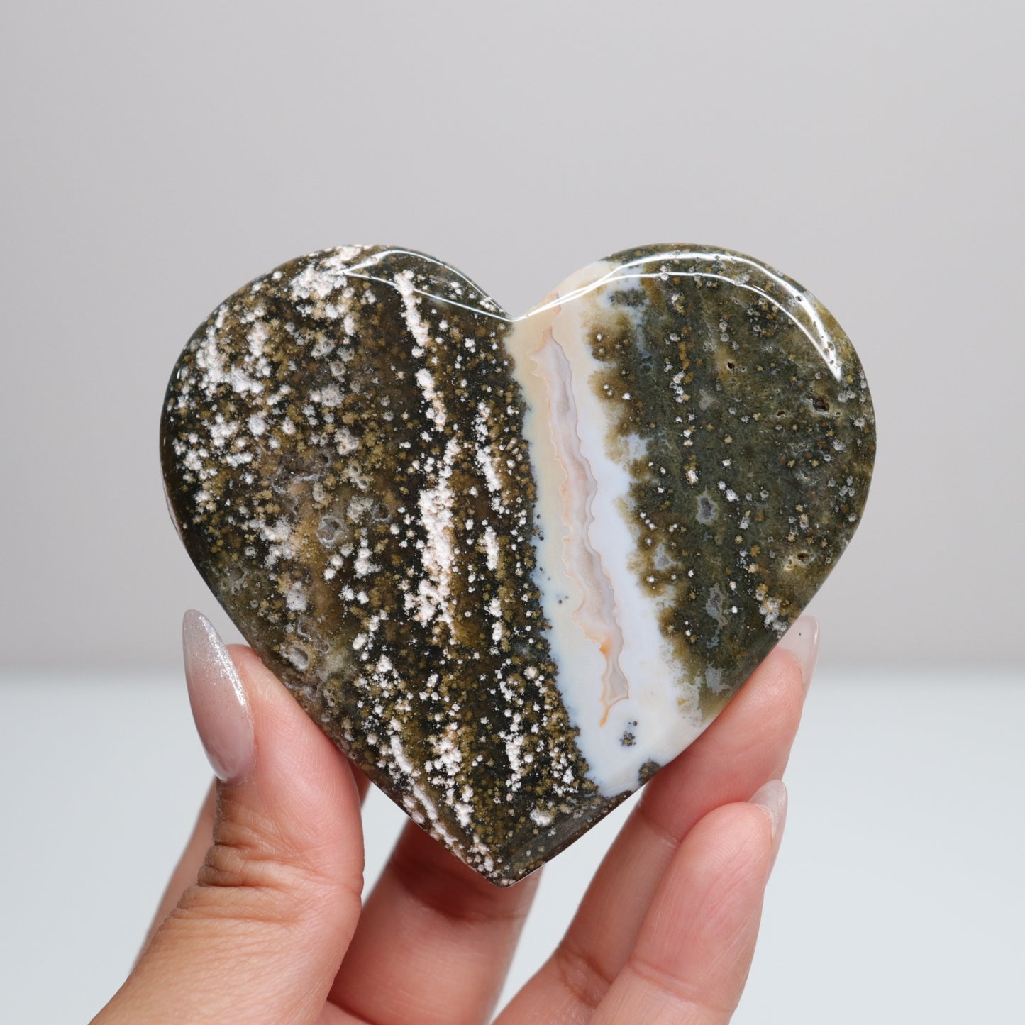Ocean Jasper Heart | J