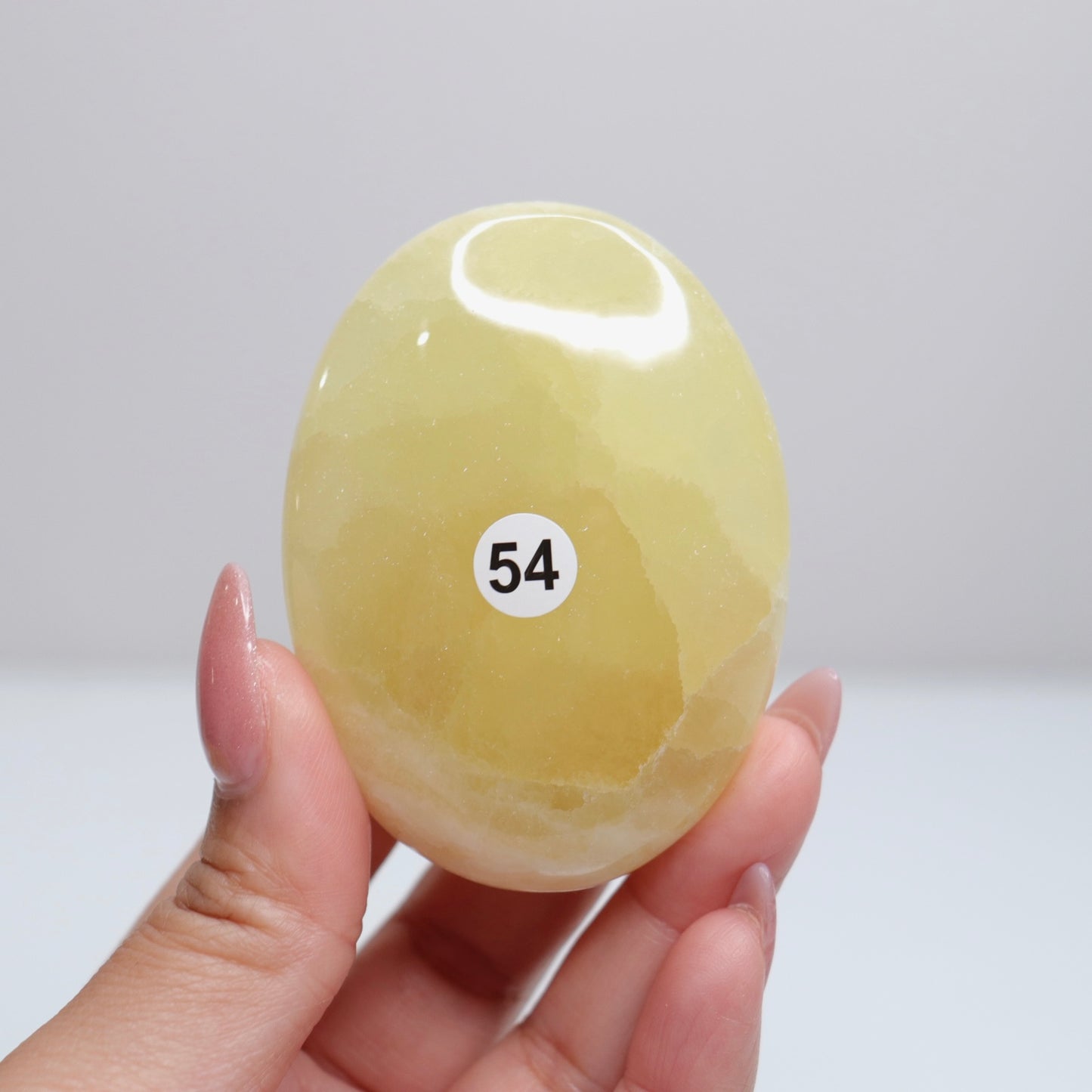 Lemon Calcite Palm Stone | 54