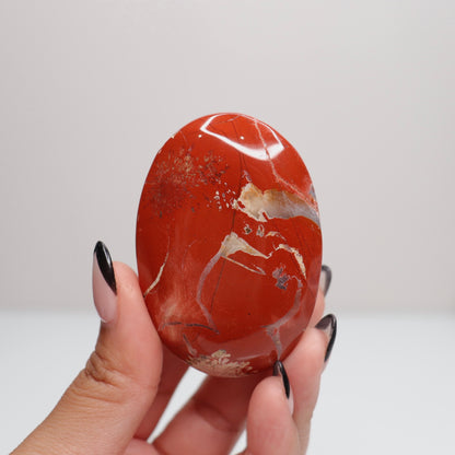Red Jasper Palm Stone | E