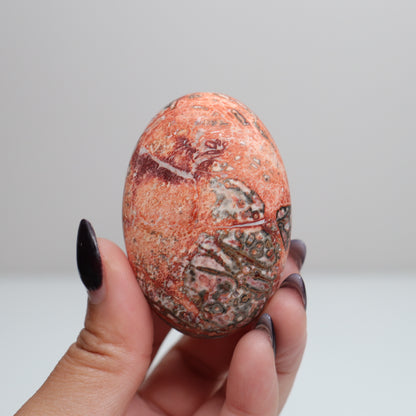 Leopard Skin Jasper Palm Stone | 34