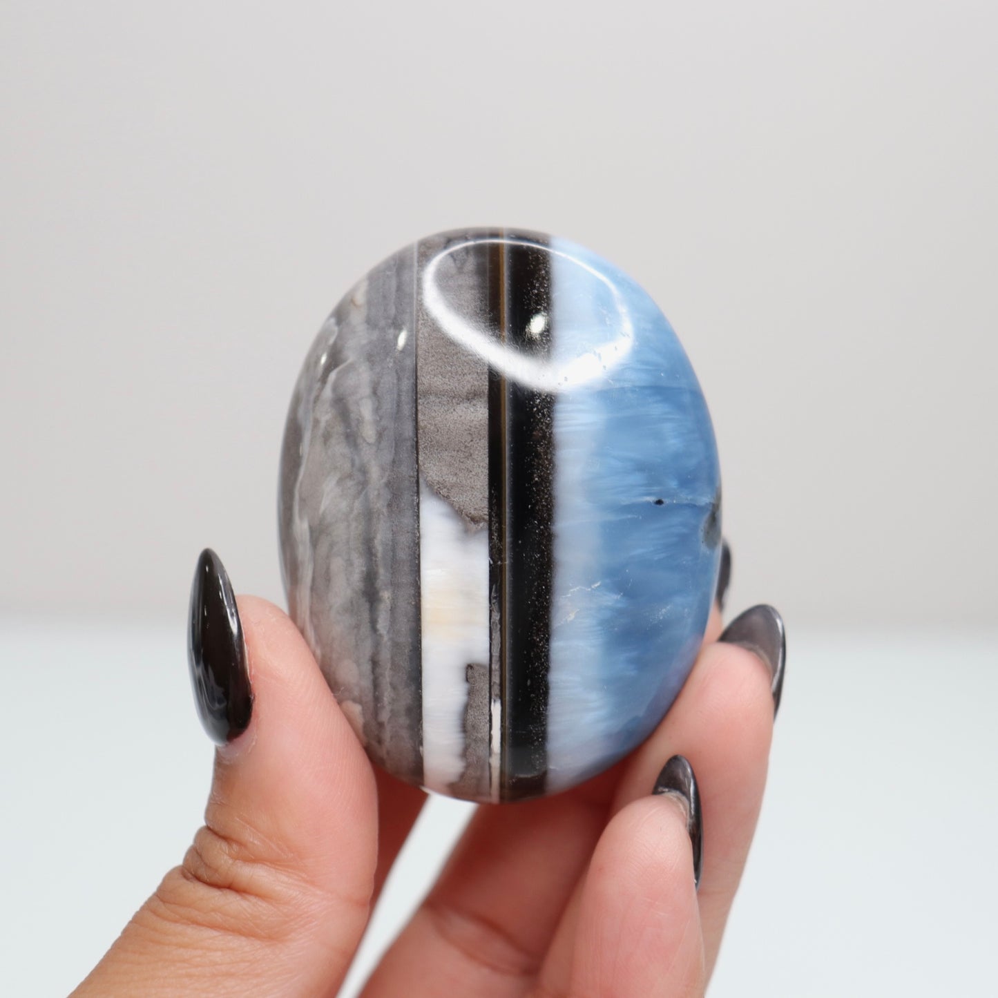 Blue Opal Palm Stone 41