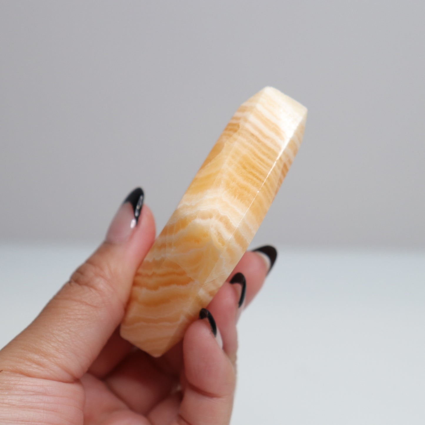 Orange Calcite Diamond | 4
