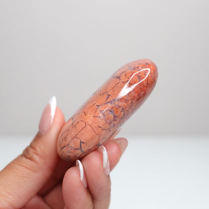 Pink Agate Palm Stone H