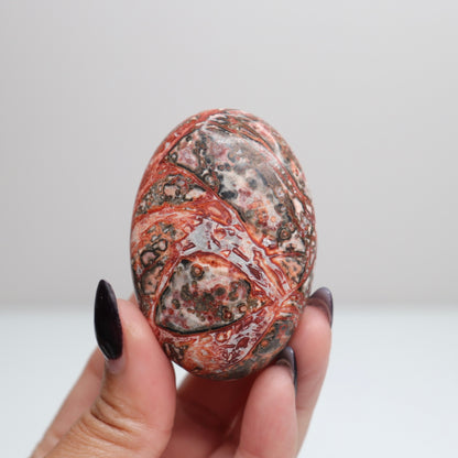 Leopard Skin Jasper Palm Stone | 34