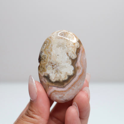 Mexican Lace Agate Palm Stone | A