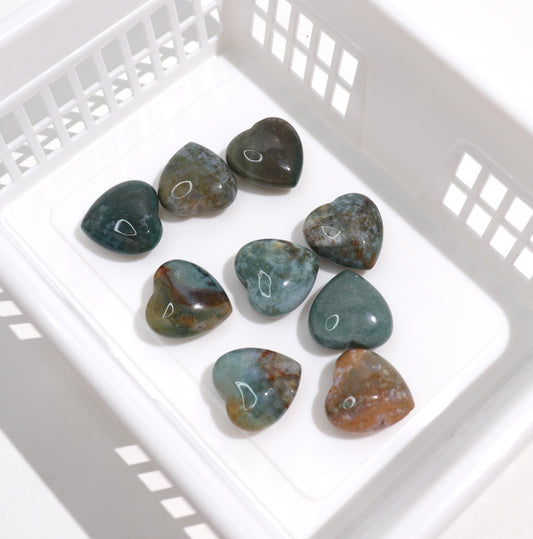 Moss Agate Hearts | Basket Deal