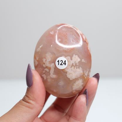Flower Agate Palm Stone 124