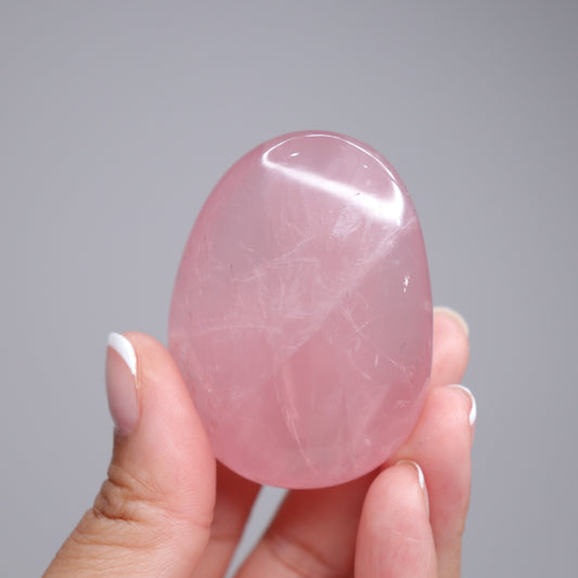 Rose Quartz Palm Stone w/Stars | 2