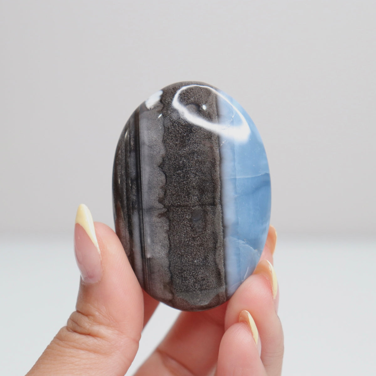Blue Opal Palm Stone 17