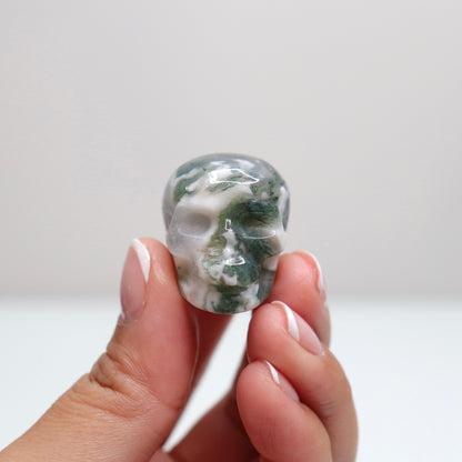 Moss MiniAgate Skull