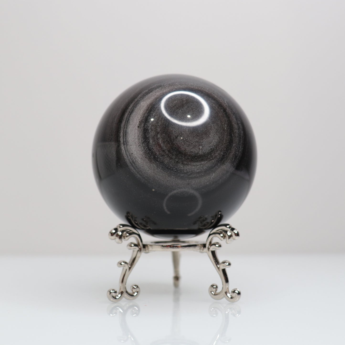 Silver Sheen Obsidian Sphere | D