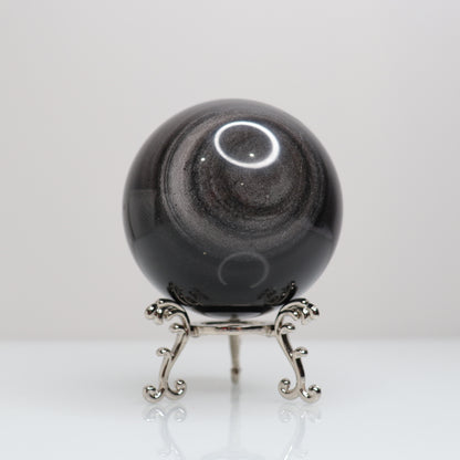 Silver Sheen Obsidian Sphere | D