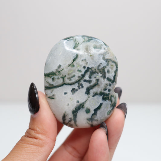 Moss Agate Palm Stone 24