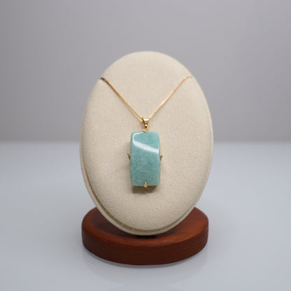 18k Gold Plated Amazonite Necklace | 1