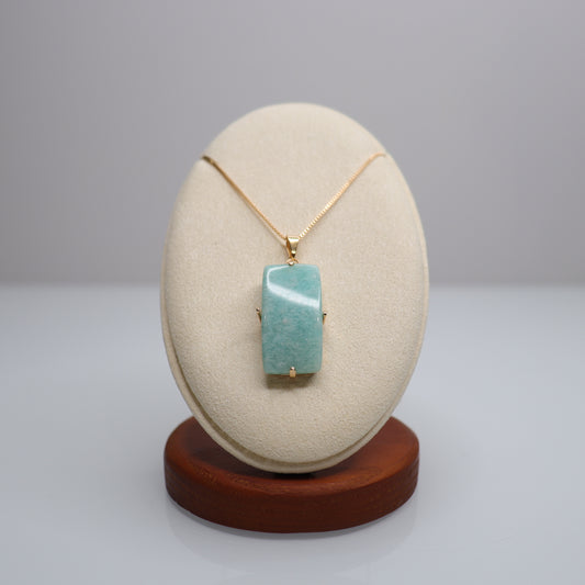 18k Gold Plated Amazonite Necklace | 1