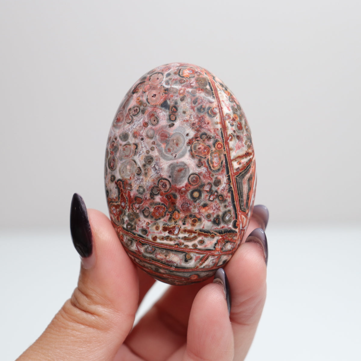 Leopard Skin Jasper Palm Stone | 30