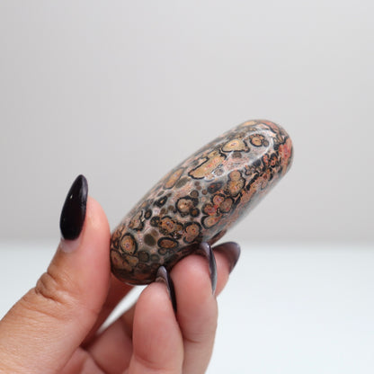 Leopard Skin Jasper Palm Stone | 23