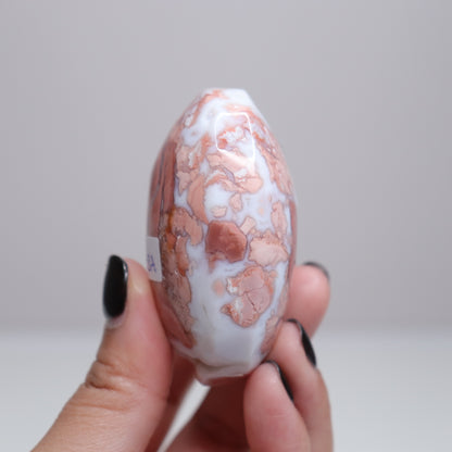 Pink Agate Palm Stone | 6