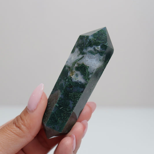 Moss Agate DT w/ Druzy | 1