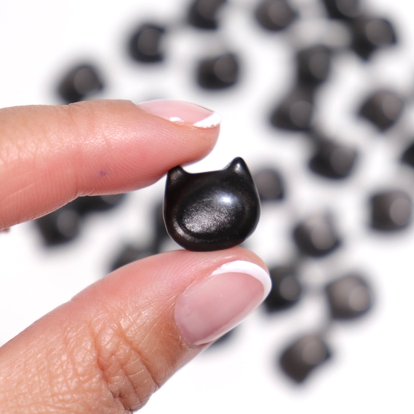 Black Obsidian Cats | Silver Sheen