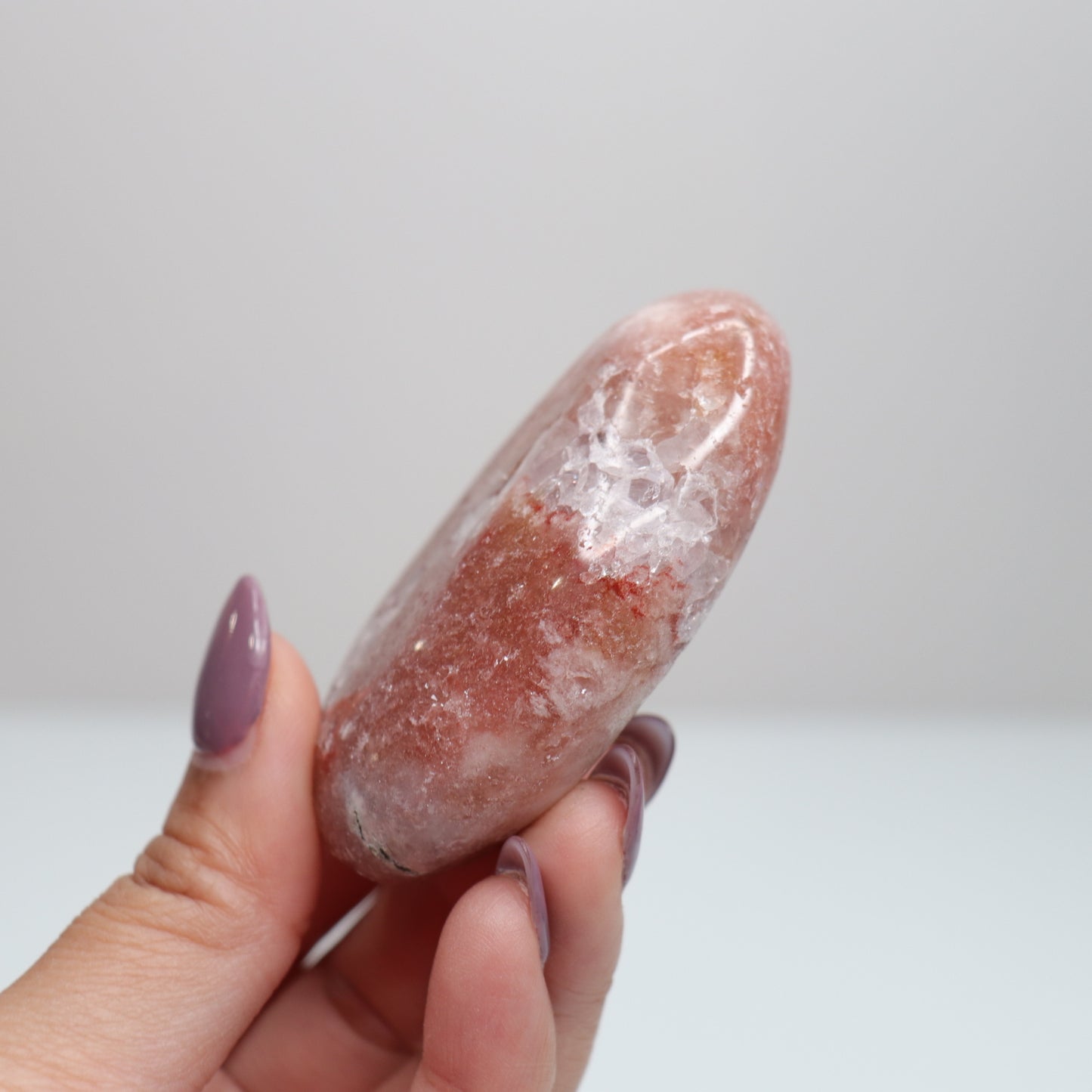Pink Amethyst Palm Stone | 34