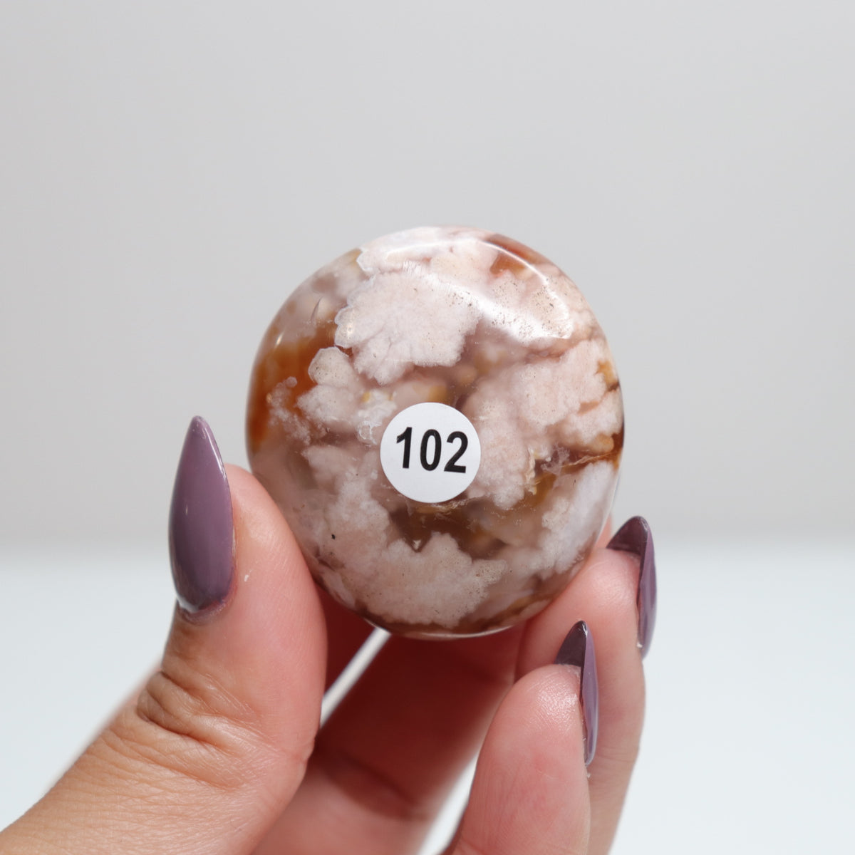 Flower Agate Palm Stone 102
