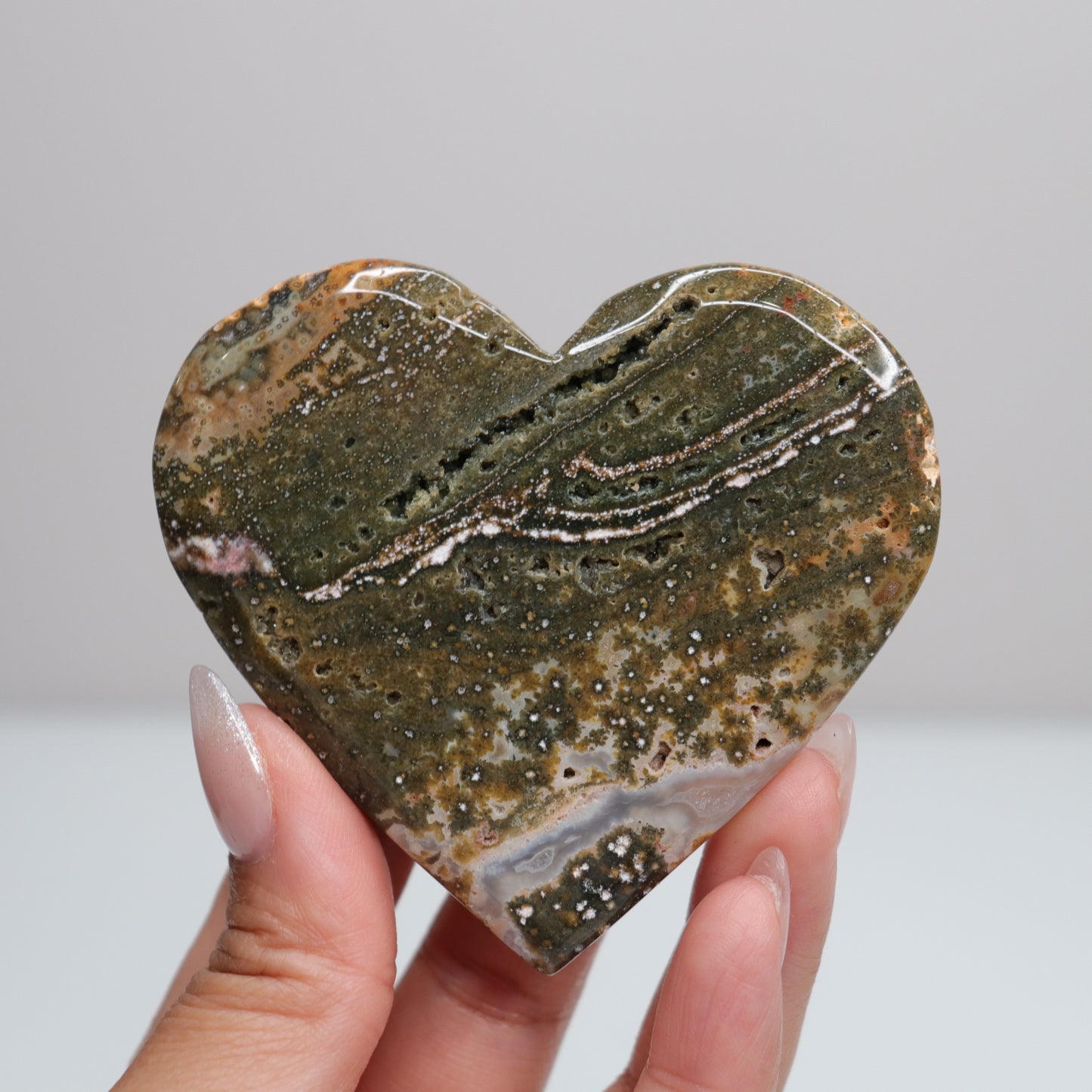 Ocean Jasper Heart | L
